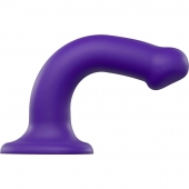 Фиолетовый фаллоимитатор-насадка Strap-On-Me Dildo Dual Density size M - 18 см. - Strap-on-me - купить с доставкой в Иваново