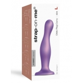 Фиолетовая насадка Strap-On-Me Dildo Plug Curvy size L - Strap-on-me - купить с доставкой в Иваново
