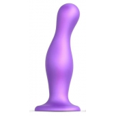 Фиолетовая насадка Strap-On-Me Dildo Plug Curvy size L - Strap-on-me - купить с доставкой в Иваново