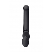 Черный безремневой вибрострапон Silicone Bendable Strap-On - size XL - Strap-on-me - купить с доставкой в Иваново