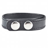 Кольцо на пенис SNAP COCK RING из искусственной кожи на клепках - BlueLine - в Иваново купить с доставкой