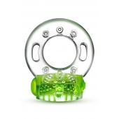 Зеленое эрекционное виброкольцо Arouser Vibrating C-Ring - Blush Novelties - в Иваново купить с доставкой