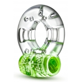 Зеленое эрекционное виброкольцо Arouser Vibrating C-Ring - Blush Novelties - в Иваново купить с доставкой