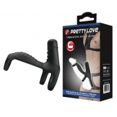 Черная вибронасадка на пенис Vibrating Penis Sling - Baile - в Иваново купить с доставкой
