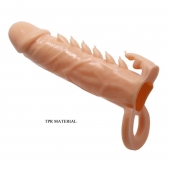 Телесная удлиняющая насадка Penis Sleeve Emmitt - 17 см. - Baile - в Иваново купить с доставкой