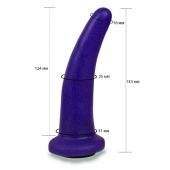 Фиолетовая гладкая изогнутая насадка-плаг - 13,3 см. - LOVETOY (А-Полимер) - купить с доставкой в Иваново