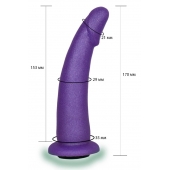 Фиолетовая гладкая изогнутая насадка-плаг - 17 см. - LOVETOY (А-Полимер) - купить с доставкой в Иваново