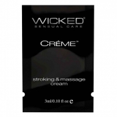 Крем для массажа и мастурбации Wicked Stroking and Massage Creme - 3 мл. - Wicked - купить с доставкой в Иваново