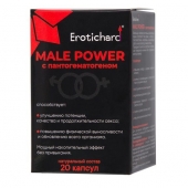 Капсулы для мужчин Erotichard male power с пантогематогеном - 20 капсул (0,370 гр.) - Erotic Hard - купить с доставкой в Иваново