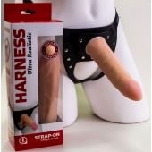 Страпон Харнесс из трусиков и насадки-фаллоса - 17,5 см. - LOVETOY (А-Полимер) - купить с доставкой в Иваново