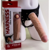 Насадка-фаллос в комплекте с трусиками Harness - 21,6 см. - LOVETOY (А-Полимер) - купить с доставкой в Иваново