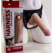 Страпон Harness из двух предметов: трусики с плугом и насадка-фаллос - 17 см. - LOVETOY (А-Полимер) - купить с доставкой в Иваново