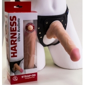 Страпон Harness из двух предметов: регулируемые трусики и насадка-фаллос - 17,5 см. - LOVETOY (А-Полимер) - купить с доставкой в Иваново