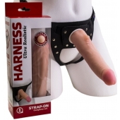Реалистичный страпон Harness из трусиков и насадки-фаллоса - 18,5 см. - LOVETOY (А-Полимер) - купить с доставкой в Иваново