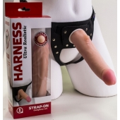 Реалистичный страпон Harness из трусиков и насадки-фаллоса - 18,5 см. - LOVETOY (А-Полимер) - купить с доставкой в Иваново