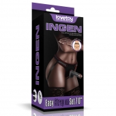 Женский темнокожий страпон Easy Strapon Set 7 Inch - 18 см. - Lovetoy - купить с доставкой в Иваново