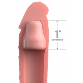 Телесная насадка-удлинитель 1 Inch Silicone X-tension - 17,8 см. - Pipedream - в Иваново купить с доставкой