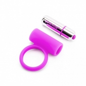 Лиловое эрекционное кольцо с вибрацией - Pink Vibe - в Иваново купить с доставкой
