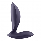 Фиолетовый анальный вибростимулятор Power Plug - Satisfyer - в Иваново купить с доставкой