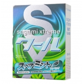 Презервативы Sagami Xtreme Mint с ароматом мяты - 3 шт. - Sagami - купить с доставкой в Иваново
