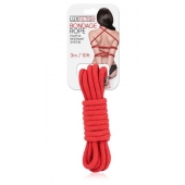 Красная хлопковая веревка для связывания - 3 м. - Lux Fetish - купить с доставкой в Иваново