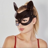 Коричневая кожаная маска  Кошечка - Sitabella - купить с доставкой в Иваново
