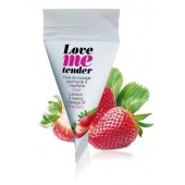 Съедобное согревающее массажное масло Love Me Tender Strawberry с ароматом клубники - 10 мл. - Love to Love - купить с доставкой в Иваново