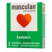 Презервативы анатомической формы Masculan Anatomic - 3 шт. - Masculan - купить с доставкой в Иваново