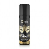 Съедобный гель Dual Vibe Pina Colada с эффектом вибрации и вкусом коктейля пина колада - 15 мл. - ORGIE - купить с доставкой в Иваново