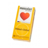 Презервативы с колечками и пупырышками Masculan Ribbed+Dotted - 10 шт. - Masculan - купить с доставкой в Иваново