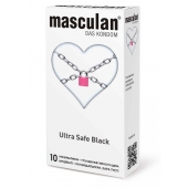 Ультрапрочные презервативы Masculan Ultra Safe Black - 10 шт. - Masculan - купить с доставкой в Иваново
