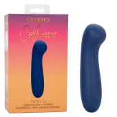 Синий вибромассажер Cashmere Satin G - 15,25 см. - California Exotic Novelties