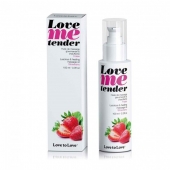Съедобное согревающее массажное масло Love Me Tender Strawberry с ароматом клубники - 100 мл. - Love to Love - купить с доставкой в Иваново