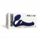 Синий безремневой страпон Multi Orgasm Size S с клиторальной стимуляцией - Strap-on-me - купить с доставкой в Иваново