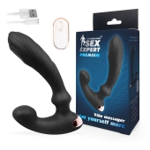 Черный вибромассажер простаты Sex Expert - 14,5 см. - Sex Expert - в Иваново купить с доставкой