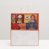Подарочный крафтовый пакет Pop Art» - 32х19,5х37 см. - Сима-Ленд - купить с доставкой в Иваново