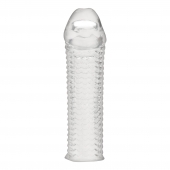 Текстурированная насадка на пенис Clear Textured Penis Enhancing Sleeve Extension - 16,5 см. - BlueLine - в Иваново купить с доставкой