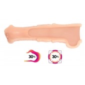 Телесная фантазийная насадка на член Cock Sleeve Size L - KOKOS - в Иваново купить с доставкой