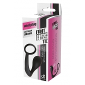 Черное эрекционное кольцо с анальной пробкой Anal Plug With Cockring - Dream Toys - в Иваново купить с доставкой