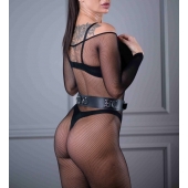 Черный кожаный пояс Sex Game - БДСМ Арсенал - купить с доставкой в Иваново