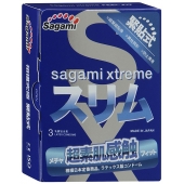 Розовые презервативы Sagami Xtreme FEEL FIT 3D - 3 шт. - Sagami - купить с доставкой в Иваново