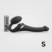 Черный безремневой страпон Multi Orgasm Size S с клиторальной стимуляцией - Strap-on-me - купить с доставкой в Иваново