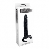 Чёрная насадка-фаллос для двойного проникновения INFLATABLE DILDO SLIM DONG  - 13,5 см. - Toyz4lovers - в Иваново купить с доставкой