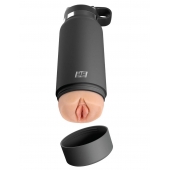Серый мастурбатор в виде бутылки F*ck Flask - Pipedream - в Иваново купить с доставкой