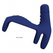 Синяя вибронасадка на пенис Vibrating Penis Sling - Baile - в Иваново купить с доставкой