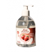 Лубрикант на водной снове Love Protection Strawberry с ароматом клубники - 300 мл. - Lola Games - купить с доставкой в Иваново
