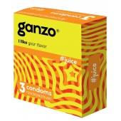 Ароматизированные презервативы Ganzo Juice - 3 шт. - Ganzo - купить с доставкой в Иваново