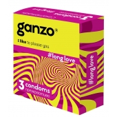 Презервативы с анестетиком для продления удовольствия Ganzo Long Love - 3 шт. - Ganzo - купить с доставкой в Иваново