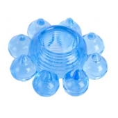 Голубая гелевая насадка-цветок - Toyfa Basic - в Иваново купить с доставкой