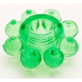 Зеленое эрекционное кольцо-цветок - Toyfa Basic - в Иваново купить с доставкой